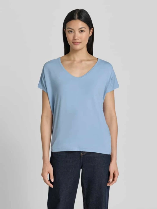 Zdjęcie produktu T-shirt z mieszanki wiskozy o kroju relaxed fit s.Oliver Jasnoniebieski