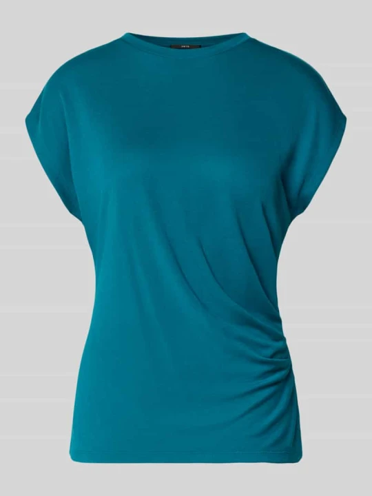 Zdjęcie produktu t-shirt z mieszanki wiskozy z drapowaniami Zero Jasnoniebieski