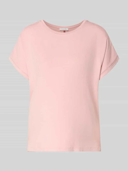Zdjęcie produktu T-shirt z mieszanki wiskozy z okrągłym dekoltem Christian Berg Mocnoróżowy