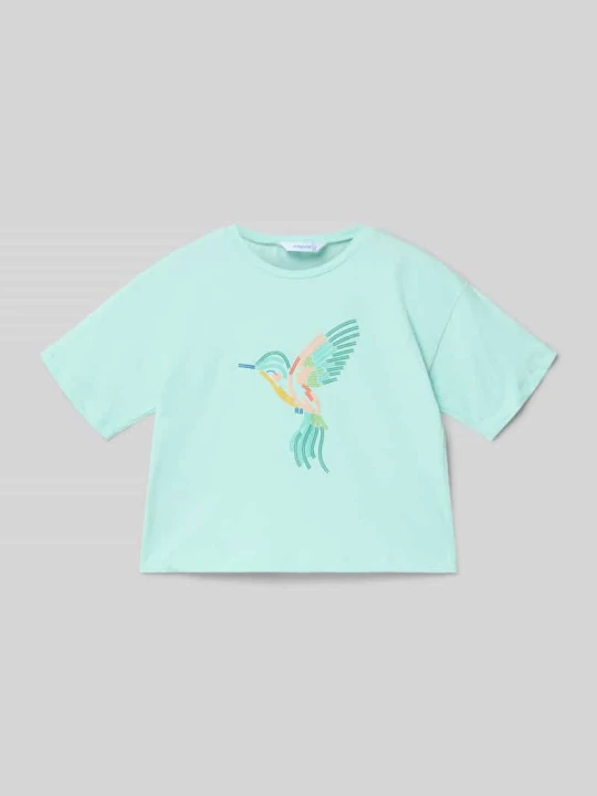 Zdjęcie produktu T-shirt z motywem i rękaw o dł. 1/2 Mayoral Miętowy