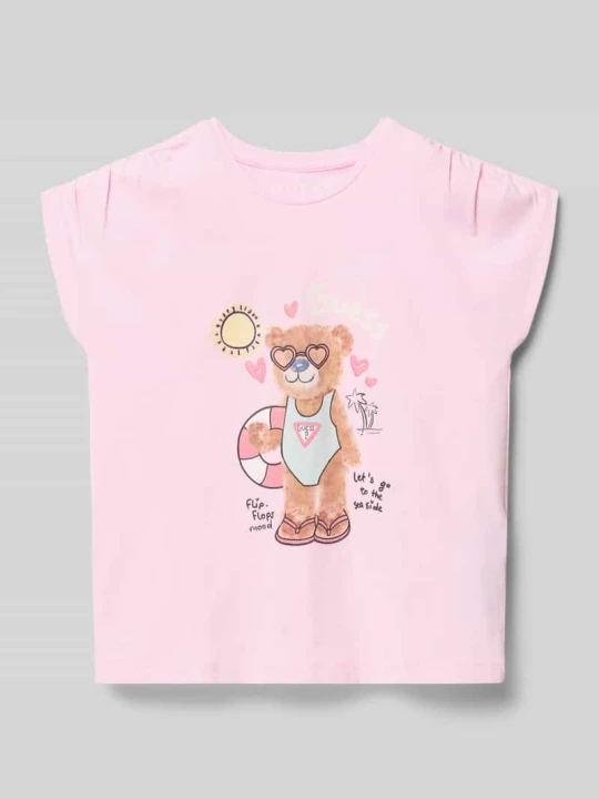 Zdjęcie produktu t-shirt z motywem model 'BATWING' Guess Różowy