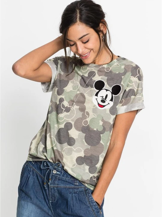 Zdjęcie produktu T-shirt z motywem Myszki Miki BonPrix zielony
