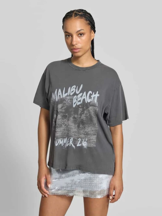 Zdjęcie produktu T-shirt z nadruk malibu beach Anine Bing Czarny