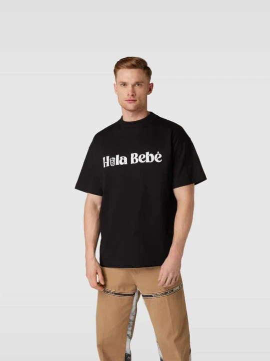 Zdjęcie produktu T-shirt z nadruk z napisem Blue Sky Inn Czarny
