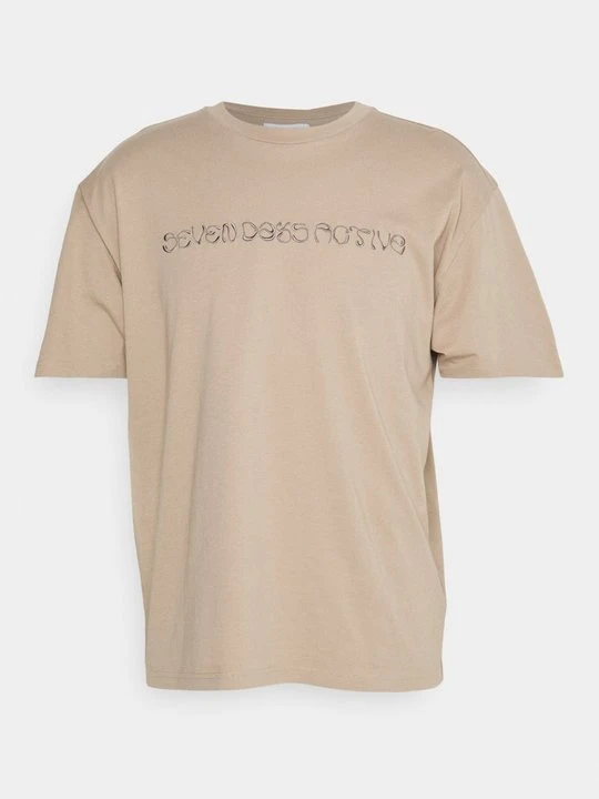 Zdjęcie produktu T-shirt z nadrukiem 7 Days Active taupe