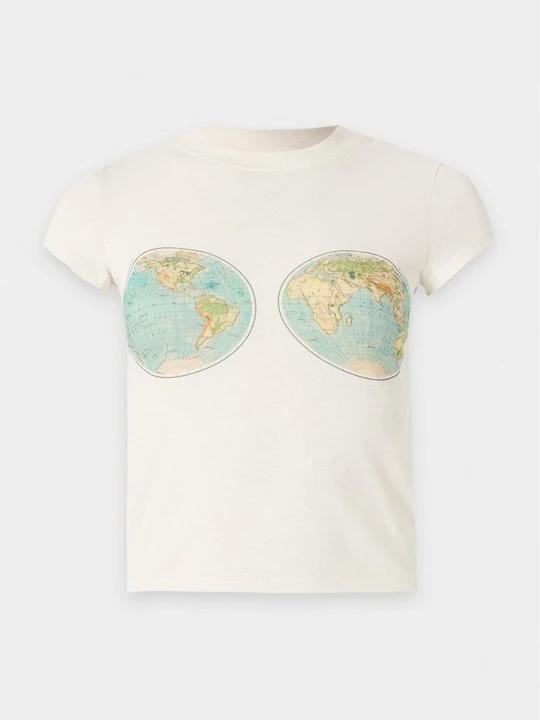 Zdjęcie produktu T-shirt z nadrukiem A.W.A.K.E. MODE biały