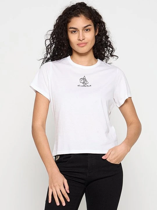 Zdjęcie produktu T-shirt z nadrukiem Abercrombie & Fitch mleczny