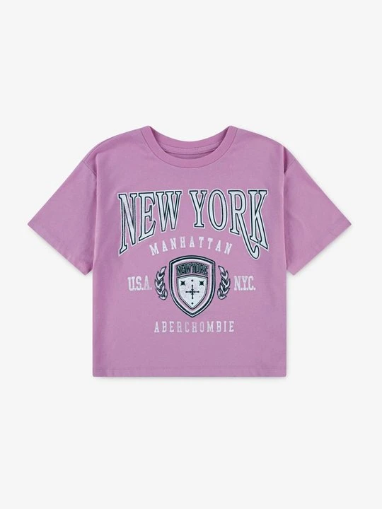Zdjęcie produktu T-shirt z nadrukiem Abercrombie & Fitch różowy