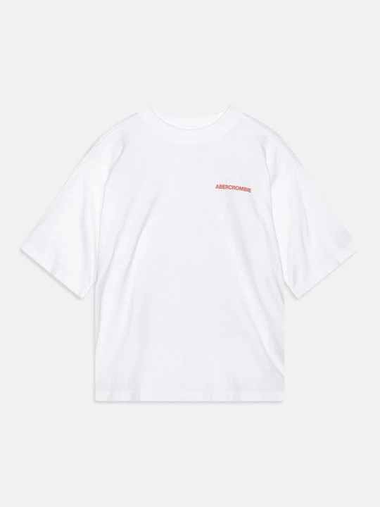 Zdjęcie produktu T-shirt z nadrukiem Abercrombie & Fitch biały