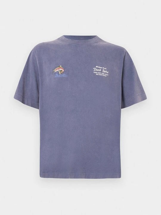 Zdjęcie produktu T-shirt z nadrukiem Abercrombie & Fitch granatowy