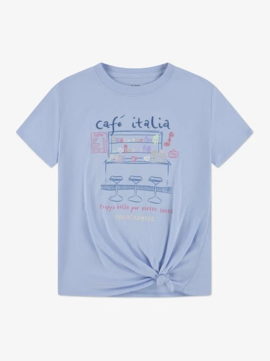 Zdjęcie produktu T-shirt z nadrukiem Abercrombie & Fitch jasnoniebieski