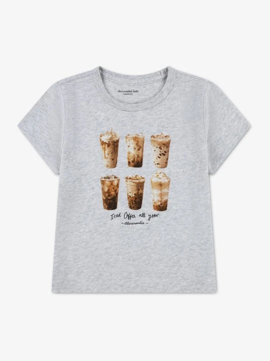 Zdjęcie produktu T-shirt z nadrukiem Abercrombie & Fitch jasnoszary