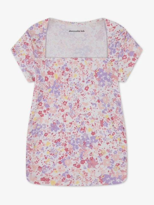 Zdjęcie produktu T-shirt z nadrukiem Abercrombie & Fitch liliowy
