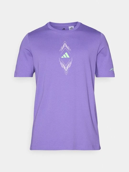 Zdjęcie produktu T-shirt z nadrukiem Adidas fioletowy