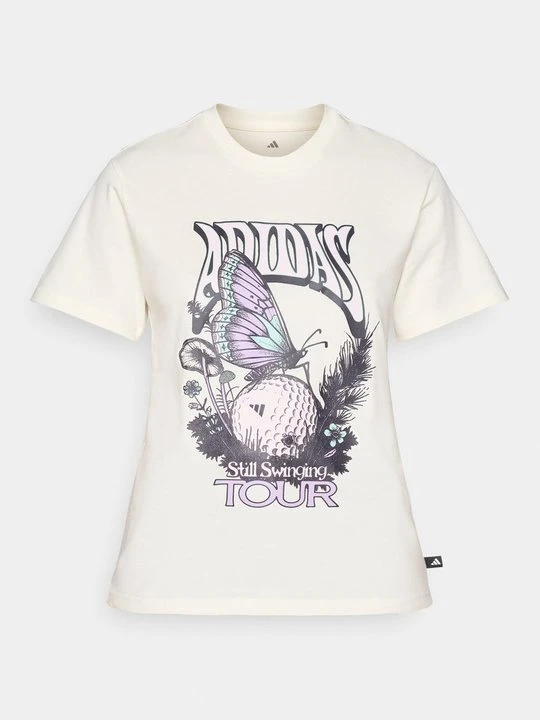 Zdjęcie produktu T-shirt z nadrukiem Adidas mleczny