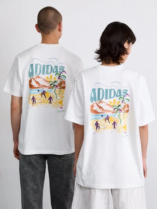 Zdjęcie produktu T-shirt z nadrukiem adidas Originals biały