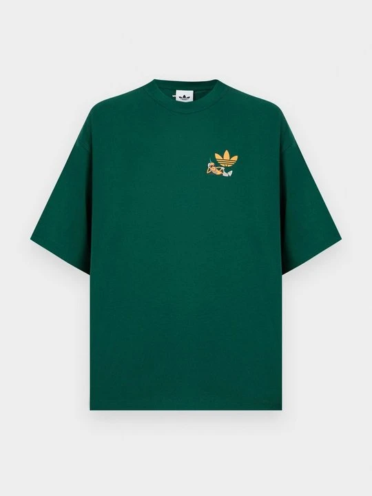 Zdjęcie produktu T-shirt z nadrukiem adidas Originals ciemnozielony