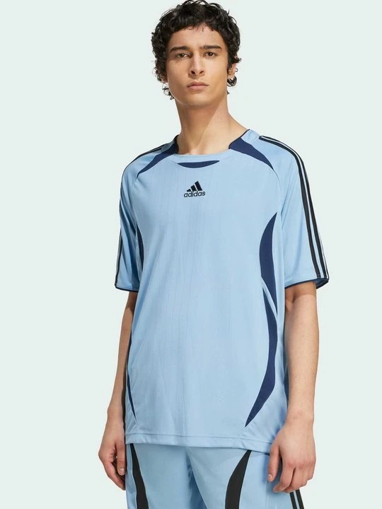 Zdjęcie produktu T-shirt z nadrukiem adidas Originals niebieski melanż