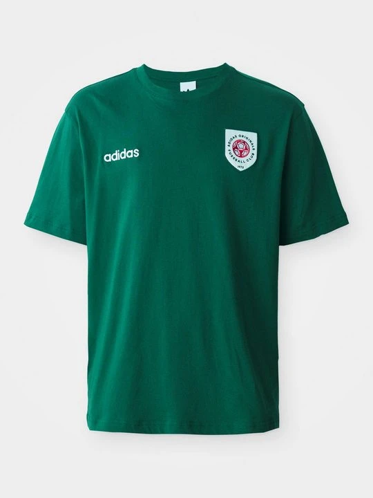 Zdjęcie produktu T-shirt z nadrukiem adidas Originals ciemnozielony