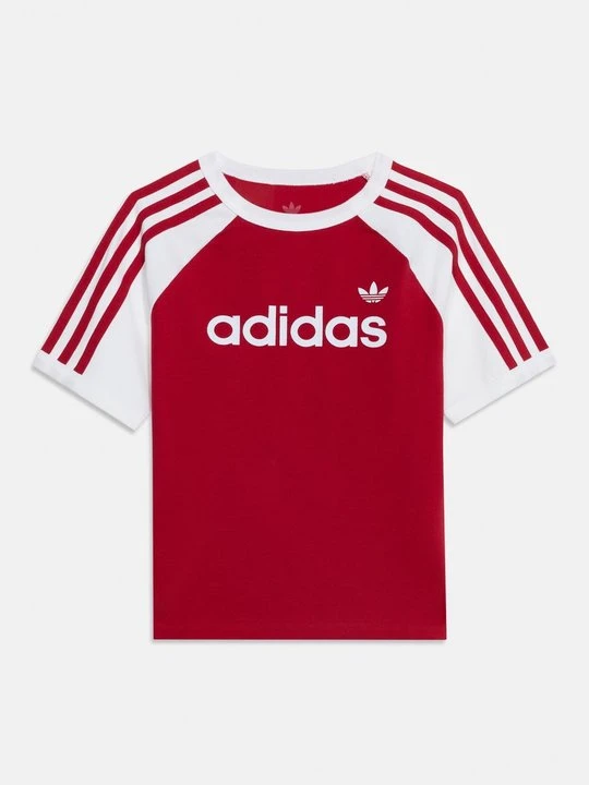 Zdjęcie produktu T-shirt z nadrukiem adidas Originals ciemnoczerwony