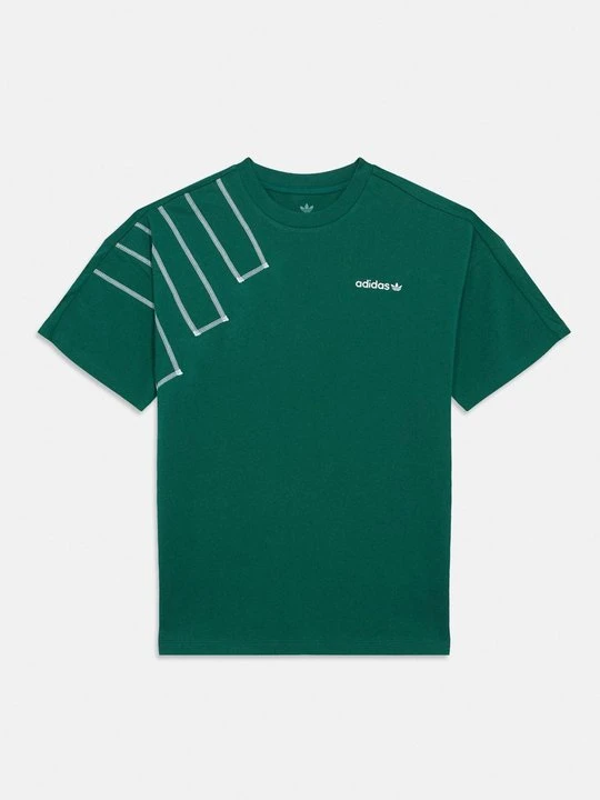 Zdjęcie produktu T-shirt z nadrukiem adidas Originals ciemnozielony