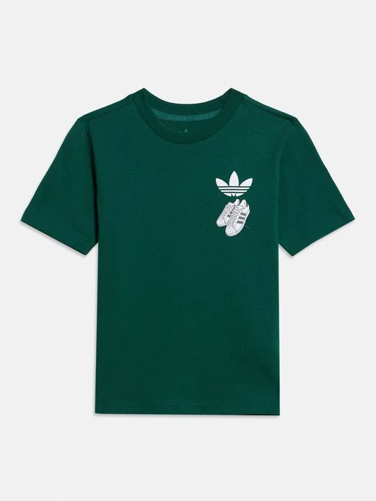 Zdjęcie produktu T-shirt z nadrukiem adidas Originals ciemnozielony