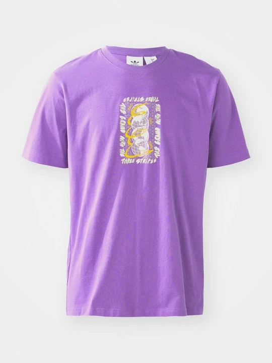 Zdjęcie produktu T-shirt z nadrukiem adidas Originals fioletowy