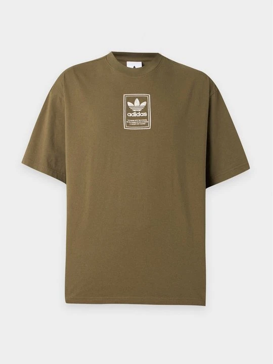 Zdjęcie produktu T-shirt z nadrukiem adidas Originals oliwkowy