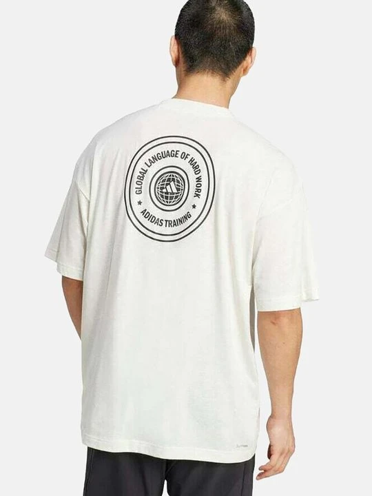 Zdjęcie produktu T-shirt z nadrukiem Adidas beżowy