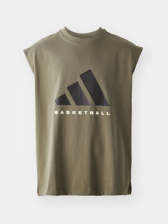 Zdjęcie produktu T-shirt z nadrukiem Adidas oliwkowy