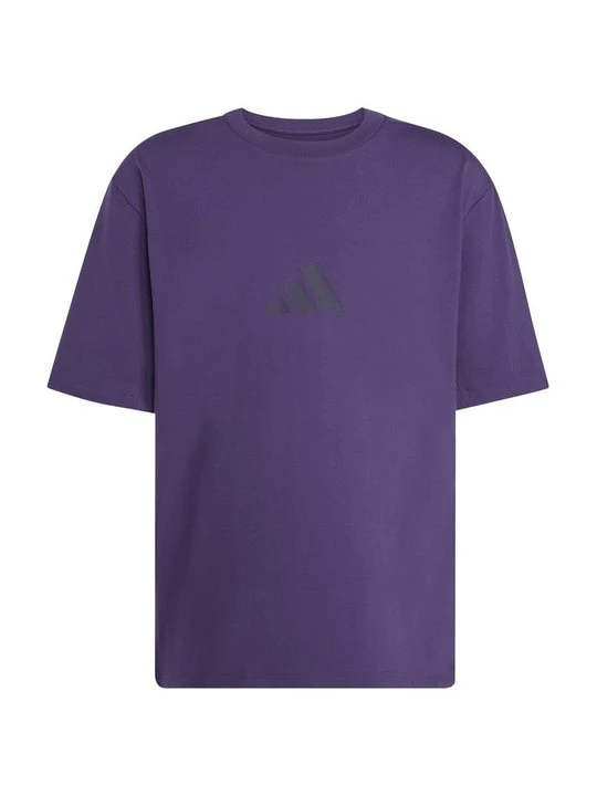 Zdjęcie produktu T-shirt z nadrukiem Adidas ciemnoliliowy