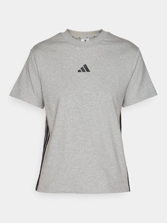 Zdjęcie produktu T-shirt z nadrukiem Adidas szary melanż