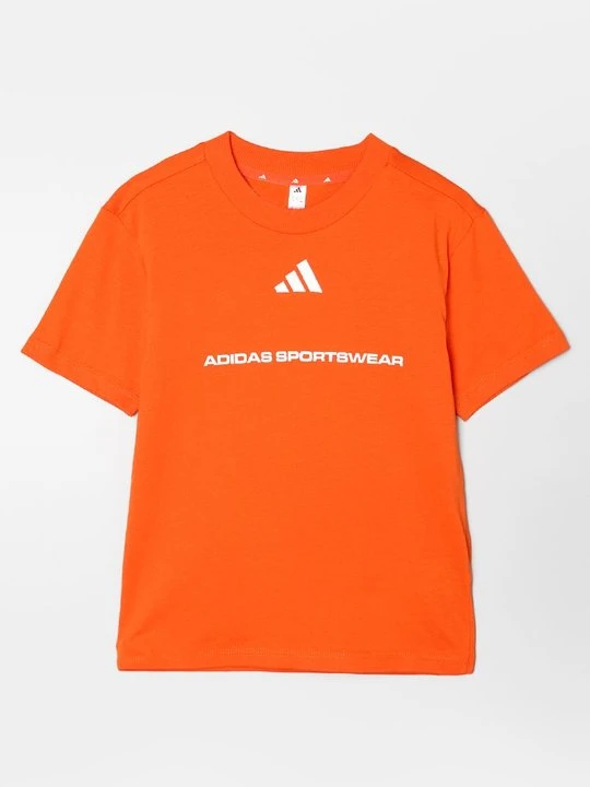 Zdjęcie produktu T-shirt z nadrukiem Adidas pomarańczowy