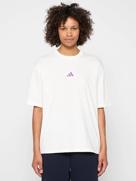 Zdjęcie produktu T-shirt z nadrukiem Adidas mleczny