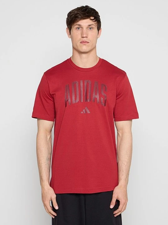 Zdjęcie produktu T-shirt z nadrukiem Adidas czerwony