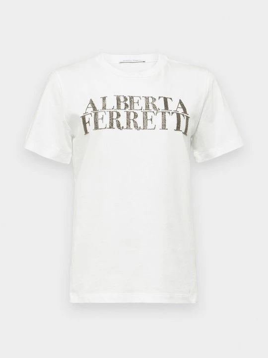 Zdjęcie produktu T-shirt z nadrukiem Alberta Ferretti czarny