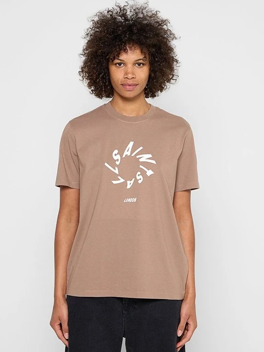 Zdjęcie produktu T-shirt z nadrukiem AllSaints różowy