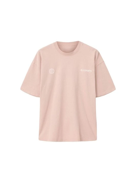 Zdjęcie produktu T-shirt z nadrukiem AllSaints jasnoróżowy