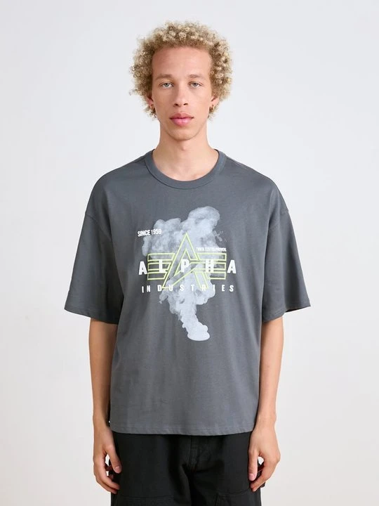 Zdjęcie produktu T-shirt z nadrukiem Alpha Industries szary