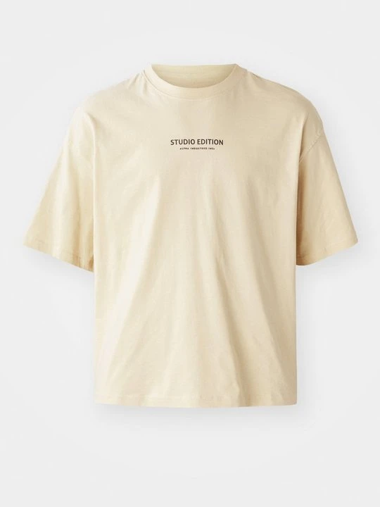Zdjęcie produktu T-shirt z nadrukiem Alpha Industries mleczny