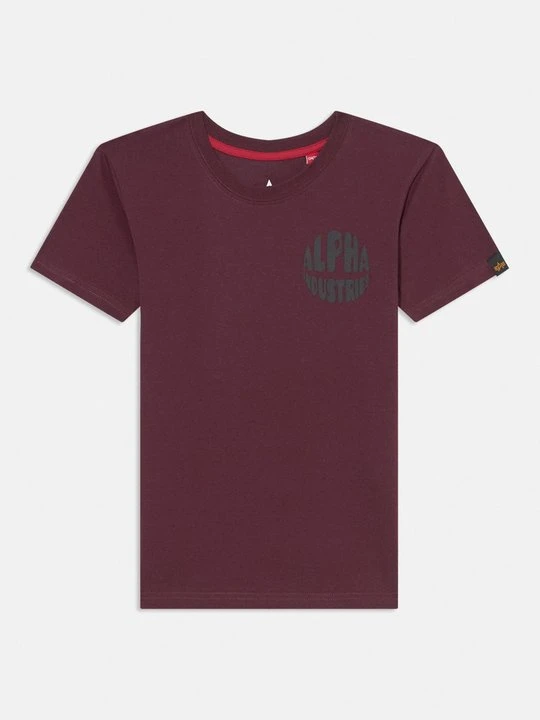 Zdjęcie produktu T-shirt z nadrukiem Alpha Industries ciemnoczerwony