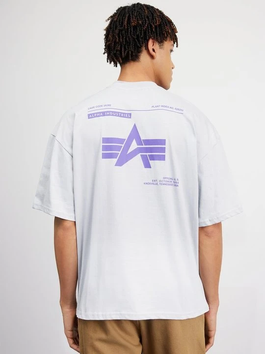 Zdjęcie produktu T-shirt z nadrukiem Alpha Industries jasnoszary
