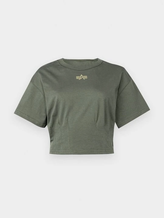 Zdjęcie produktu T-shirt z nadrukiem Alpha Industries ciemnozielony