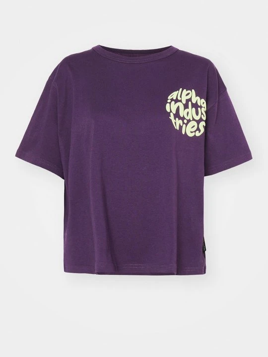 Zdjęcie produktu T-shirt z nadrukiem Alpha Industries fioletowy