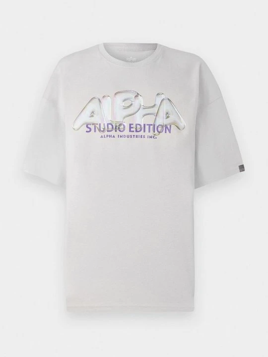 Zdjęcie produktu T-shirt z nadrukiem Alpha Industries jasnoszary