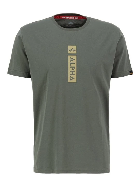 Zdjęcie produktu T-shirt z nadrukiem Alpha Industries oliwkowy melanż