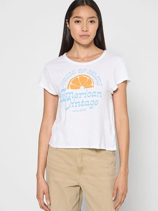 Zdjęcie produktu T-shirt z nadrukiem American Vintage biały
