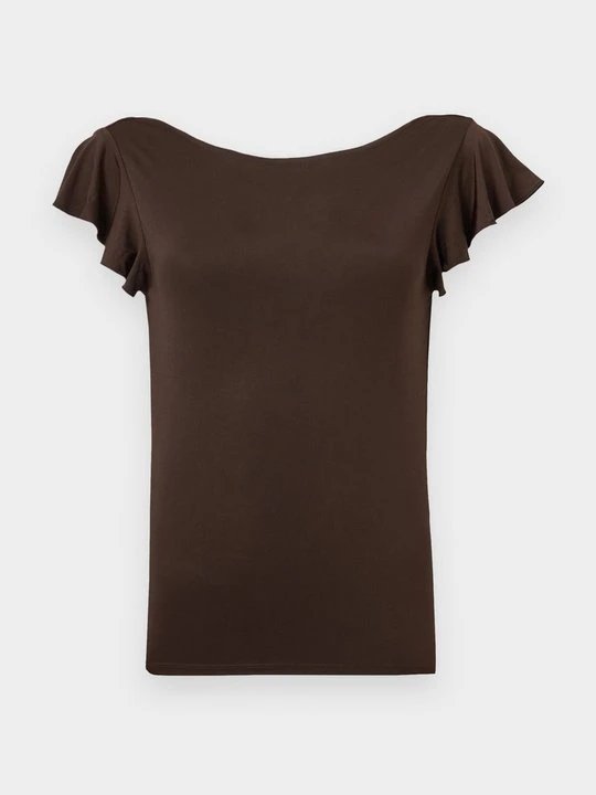 Zdjęcie produktu T-shirt z nadrukiem Anna Field ciemnobrązowy