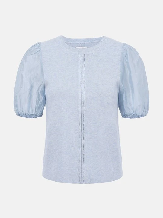Zdjęcie produktu T-shirt z nadrukiem Anna Field jasnoniebieski melanż