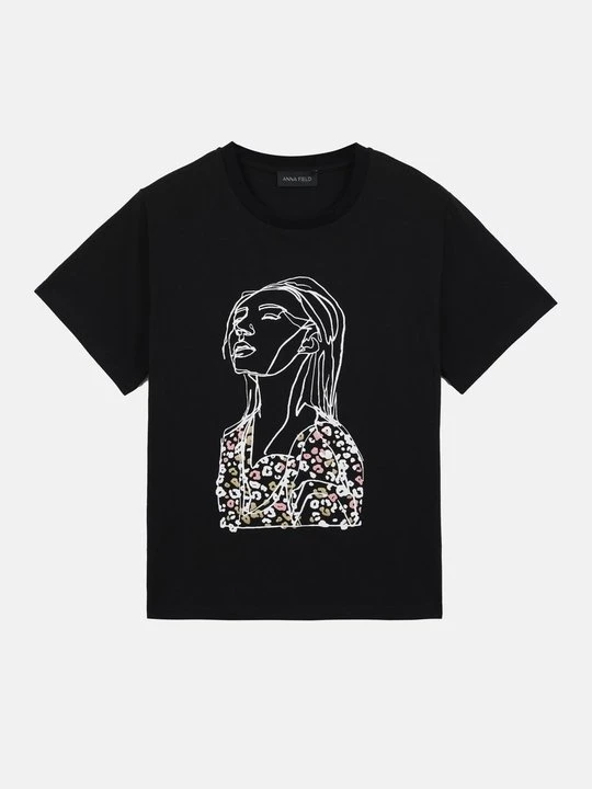 Zdjęcie produktu T-shirt z nadrukiem Anna Field czarny